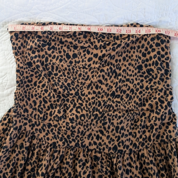 Universal Thread Linen-blend Strapless Leopard Print Maxi Dress - Picture 13 of 13